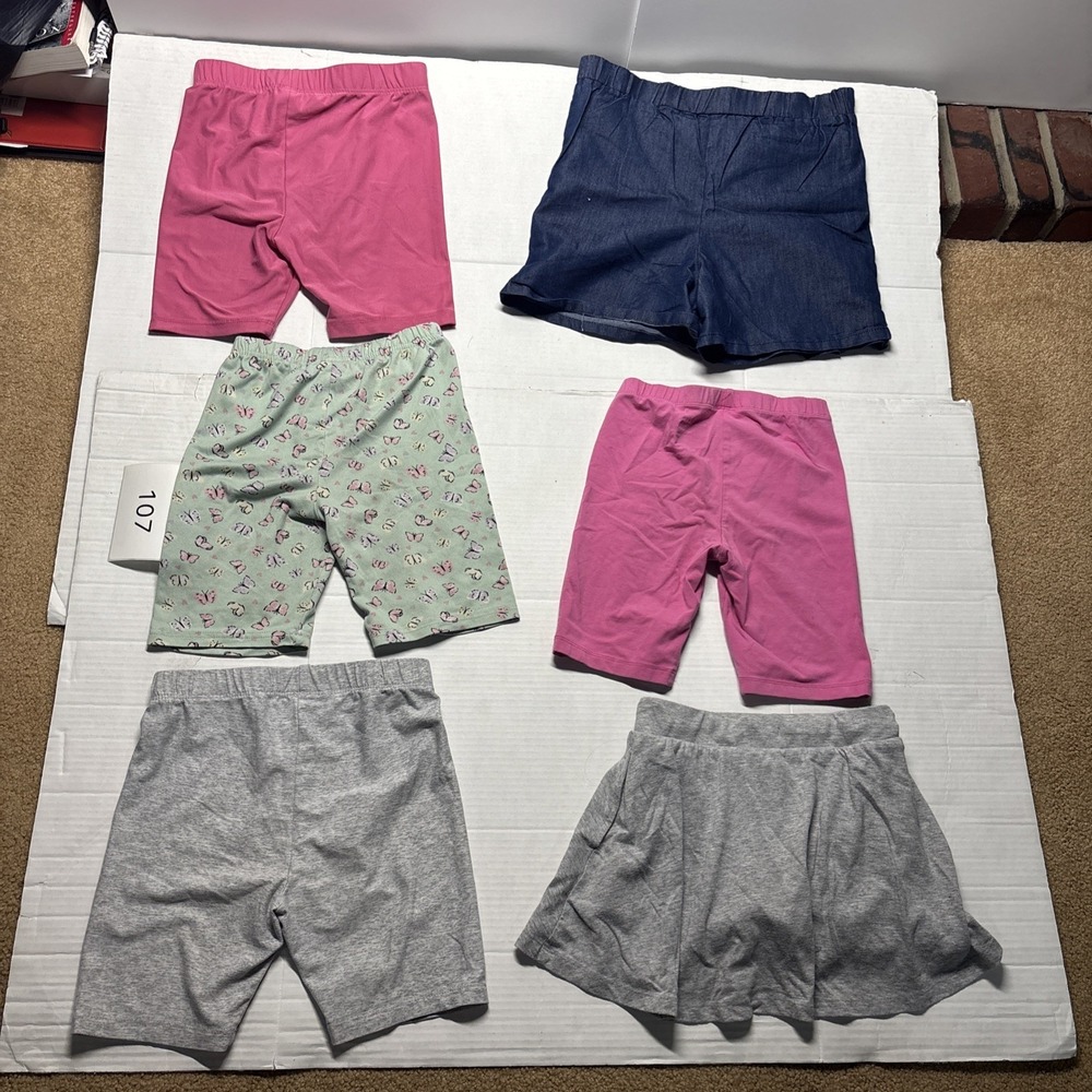 Girls Clothing Lot 6 Pc Sizes 6-8 Shorts Skort Bike Shorts Mixed Colors Used - Picture 8 of 8